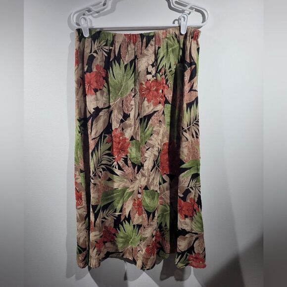 Reversible cold water creek maxi skirt leapord print and Floral design - Picture 2 of 4